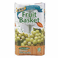 トイレットペーパー　12ロール　再生紙　マスカットの香り　ダブル　30m　Fruit Basket　1パック（12個入）　丸富製紙