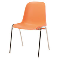 会議用チェアEL（背座:樹脂　スタッキング可能）　アプリコット　1脚（直送品）