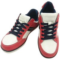 岸原工業 安全靴 F82040 ファナティック（FANATIC）（WHT/RED）24.5cm ホワイト 154862 1足（取寄品）