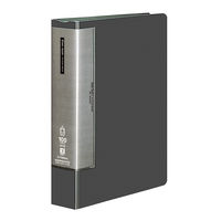 コクヨ　クリヤーブック（ウェーブカット・固定式）　A4タテ100ポケット　ダークグレー　ラ-T590DM　12冊