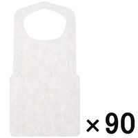 【アウトレット】ＳＭＳ不織布エプロン 白 ３０枚入り FEW-1 1セット（90枚：30枚入×3袋） 伊藤忠リーテイルリンク