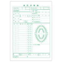 小林クリエイト 歯科診療録1号紙（B5サイズ） 緑色 1-B5M 1袋（100枚入）