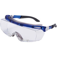 【保護メガネ】 山本光学 オーバーグラスタイプ多機能保護めがね(度付めがね併用タイプ) ブルー（テンプル） 1個