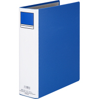 アスクル　パイプ式ファイル片開き　ベーシックカラー（2穴）　A4タテ　とじ厚60mm背幅76mm　ブルー　3冊  オリジナル