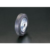 エスコ 200x50mm 車輪(ラバータイヤ・スチールリム) EA986MG-200 1セット(2個)（直送品）