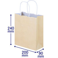 手提げ紙袋　丸紐　パステルカラー　イエロー　SS　1箱（300枚：50枚入×6袋）　スーパーバッグ オリジナル