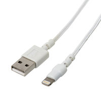 ナカバヤシ(Digio2)　高耐久Lightningワイヤーケーブル(ライトニングケーブル)　ホワイト　1.5m　収納用結束バンド付　LNC-W15W　1本