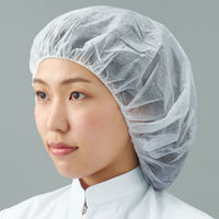 【使いきりキャップ】 川西工業 不織布アイソレーションヘアキャップ ホワイト 7047W 1箱（100枚入）