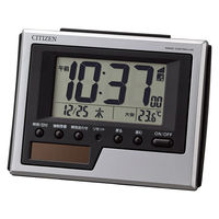 【アウトレット】CITIZEN（シチズン）ソーラー 　電波卓上置き時計　アラーム カレンダー 温湿度　83×108×45mm　8RZ186-019 1個