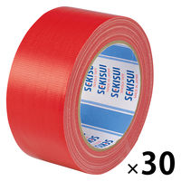 【ガムテープ】 カラー布テープ No.600V 0.22mm厚 幅50mm×長さ25m 赤 積水化学工業 1箱（30巻入）