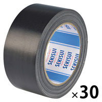 【ガムテープ】 カラー布テープ No.600V 0.22mm厚 幅50mm×長さ25m 黒 積水化学工業 1箱（30巻入）