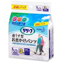 リリーフ　超うす型お出かけパンツ　L-LL　1箱(48枚：3枚入×16パック）　花王　（取寄品）