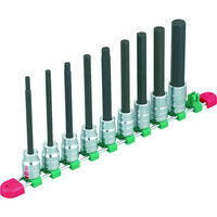 京都機械工具 KTC 12.7sq.ロングヘキサゴンビットソケットセット[9コ組] TBT4L09H 1セット 307-7535（直送品）