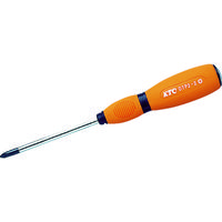 京都機械工具 KTC グリップドライバー ソフトドライバ クロス貫通タイプ 刃先No.2 軸長100mm D7P2-2 1本(1個)（直送品）