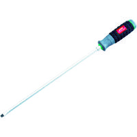 京都機械工具 KTC グリップドライバー 樹脂柄ドライバロング軸 マイナス貫通タイプ6mm D1M2-630 1本(1個) 373-3572（直送品）