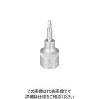 TONE ドライバービットソケット (+)No.3 差込角12.7mm 全長57mm 4H-P3 1個 369-6693（直送品）