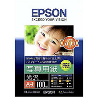 セイコーエプソン　写真用紙（光沢）　A4　KA4100PSKR　1袋（100枚入）　（わけあり品）