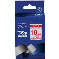 ブラザー ピータッチ テープ 幅18mm 白ラベル(赤文字) TZeー242 1セット(2個)