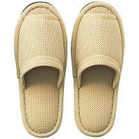 使用不可【アウトレット】ウォッシャブルメッシュスリッパ　L　ベージュ　1足