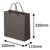 ナチュラルカラー手提袋　丸紐　こげ茶　M　1袋（5枚入）　スーパーバッグ  オリジナル