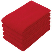 【アウトレット】フェイスタオルダークカラー　赤　1パック（5枚入）