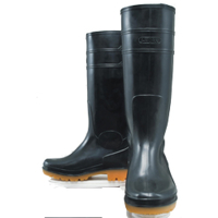 使用不可おたふく手袋 ロングタイプ耐油長靴 黒 25.5cm JW-708 1足（直送品）