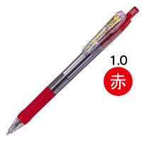 油性ボールペン タプリクリップボールペン 1.0mm 赤 BNB5-R ゼブラ