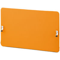 林製作所　クロス張りデスクトップパネル　オレンジ　幅1130×高さ730mm　（飛沫防止・飛沫対策）1枚（直送品）