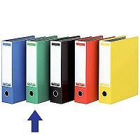 【アウトレット】ハピラ　カラバリ 両開きパイプ式ファイル　A4タテ　グリーン