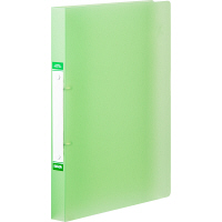 ハピラ　リングファイル丸型2穴　A4タテ　背幅25mm　カラバリ　グリーン  オリジナル