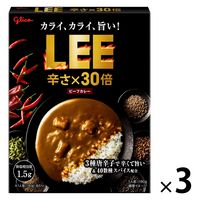 江崎グリコ ビーフカレーLEE（リー）レトルト 辛さ×30倍 1セット（3個）