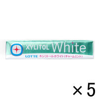 【アウトレット】ロッテ キシリトール ホワイト チャームミント 1セット（70粒：14粒入×5個）