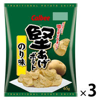 カルビー　堅あげポテトのり味 65g　3袋
