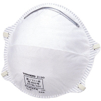 YAMAMOTO（山本光学） 使い捨て防塵マスク ヘッドバンドタイプ 国家検定合格品 区分DS2 3100-A 1箱（20枚入り）（取寄品）