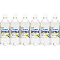 サンガリア 伊賀の天然水 強炭酸水レモン 500ml 1セット（6本）