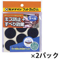 【アウトレット】セメダイン フットタック+すべるタイプ（キズ防止+すべり効果） ブラック No.31 1セット（16個：8個入×2パック） TP-798
