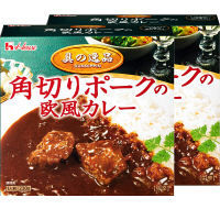 【アウトレット】ハウス食品 具の逸品 角切りポークの欧風カレー ＜洋食の名店「グリル満天星麻布十番」監修＞ 1セット（230g×2個）