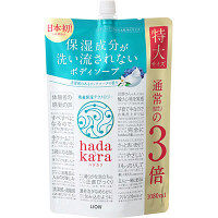 【アウトレット】ライオン ハダカラ（hadakara）ボディソープ 清潔感のあるリッチソープの香り 詰め替え 超特大 1080ml 1個