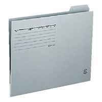 プラス 個別フォルダーA4ー4山ベーシックカラー グレー 87239 1袋(4枚入)