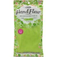 ファミリー　ハンドフルール　ビニール手袋　炊事・掃除用　M　ハーバルグリーン　1双　エステー