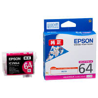 エプソン（EPSON） 純正インク ICVM64 ビビッドマゼンタ IC64シリーズ 1個