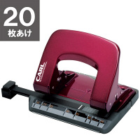 【アウトレット】カール事務器　穴あけパンチ　アリシス　20枚あけ　レッド　LP-20-R