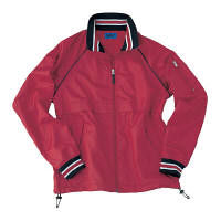 セロリー　62053　配色リブ ブルゾン レッド　S　（直送品）