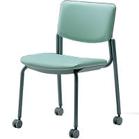 【軒先渡し】サンケイ　会議椅子　ライトグリーン　CM350-MXC　1箱（2脚入）　（直送品）
