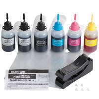 詰め替えインク　THC-MP630SETN　1パック（6個入）　キヤノン　BCI-320PGBK/321BK/321C/321M/321Y用