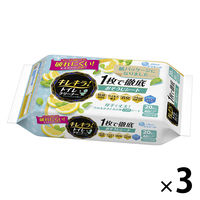 エリエールキレキラ！1枚で徹底トイレお掃除シート シトラスミント 詰替 1セット（3個）除菌99.9％ 大王製紙（イチオシ）