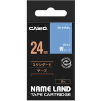 カシオ CASIO ネームランド テープ 白文字タイプ 幅24mm 青ラベル 白文字 8m巻 XRー24ABU