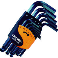 トラスコ中山 TRUSCO ボールポイント六角棒レンチセット ショートタイプ 12本組 TBRS-12S 1セット 389-6005（直送品）