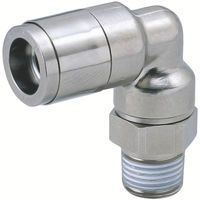 日本ピスコ PISCO チューブフィッティング ブラスエルボ チューブ6 ネジR1/8 ゴムHNBR KL6-01 1個 378-1232（直送品）