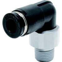 日本ピスコ ピスコ ロータリジョイント エルボ チューブ6 接続口径R1/8 RL6-01 1個 378-2867（直送品）